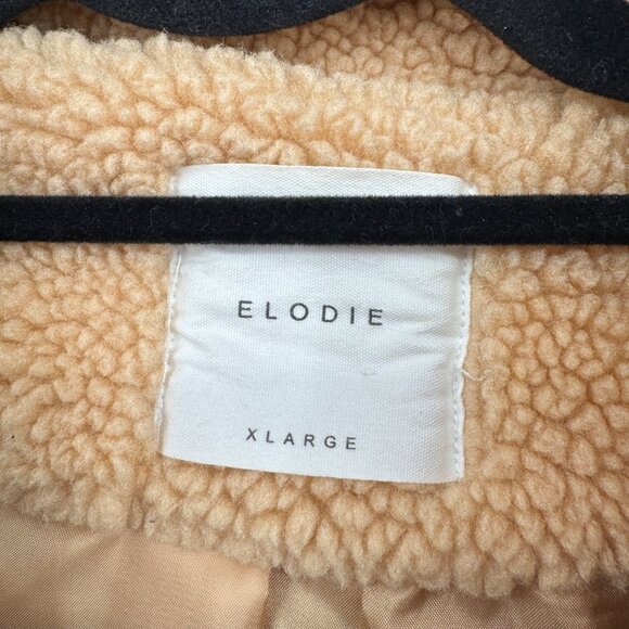 Elodie Teddy Jacket Tan neutral warm cozy woman’s size Extra Large full zipper c - Picture 2 of 9